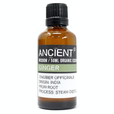 PreOrg-19 - Ginger Organic Essential Oil 50ml - Sold in 1x unit/s per outer
