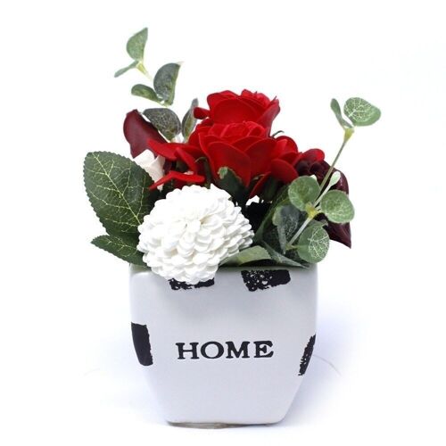 PSFB-10 - Bouquet Petite Flower Pot  - Rich Reds - Sold in 1x unit/s per outer