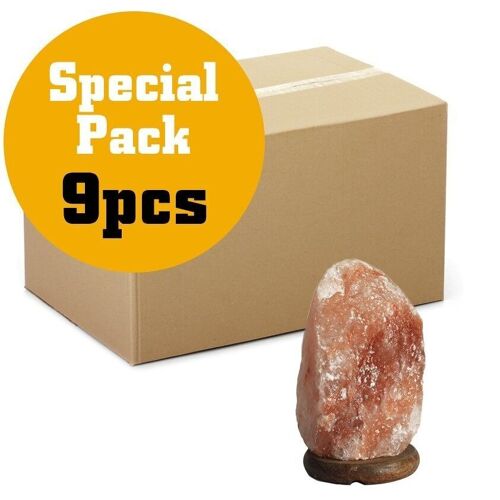 QSalt-26XEU - Quality Salt Lamp - apx 1.5 - 2kg EU Cable - Sold in 9x unit/s per outer