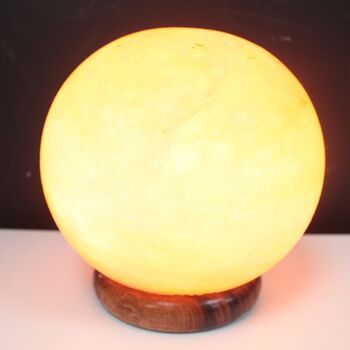 QSalt-27EU - Boule de lampe à sel - Grande base en bois - Prise UE - Vendu en 1x unité/s par extérieur 5