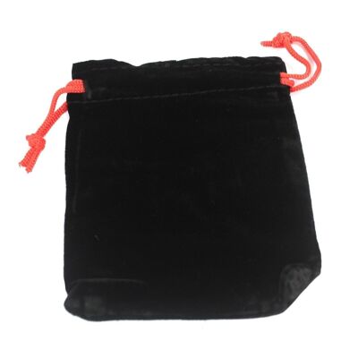 QVP-01 - Bolsa de terciopelo de calidad - Negro 10x12cm - Vendido en 25x unidad/es por exterior