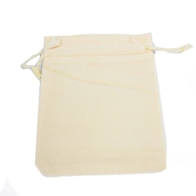 QVP-04 - Quality Velvet Pouch - Ivory 10x12cm - Sold in 25x unit/s per outer