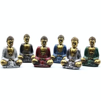 RBud-01 - Mini Bouddha Doré (Couleurs Assorties) - Vendu en 6x unité/s par extérieur 4