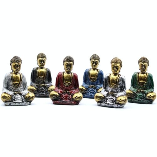 RBud-01 - Gold Mini Buddha (Assorted Colours) - Sold in 6x unit/s per outer