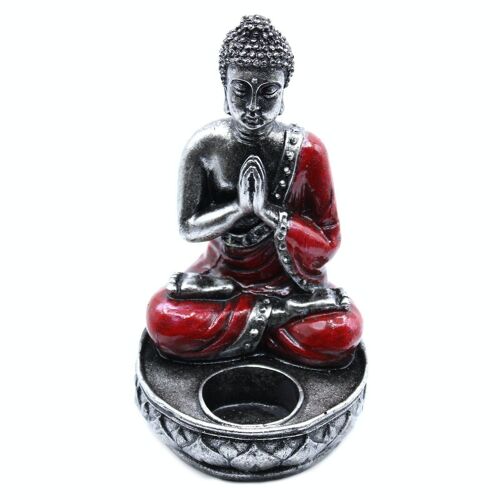 RBud-09 - Buddha Candle Holder - Red - Medium - Sold in 1x unit/s per outer