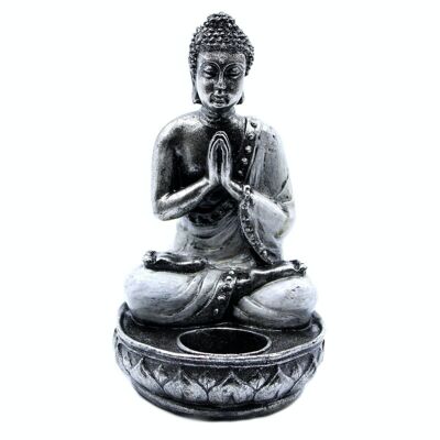 RBud-10 - Buddha Candle Holder - White - Medium - Sold in 1x unit/s per outer