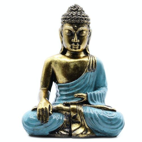 RBud-11 - Teal & Gold Buddha - Large - Sold in 1x unit/s per outer