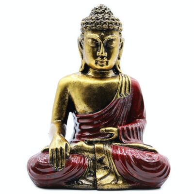 RBud-12 - Buddha rosso e oro - Grande - Venduto in 1x unità/i per esterno