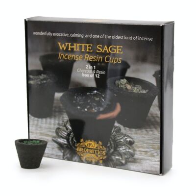 Rcup-04 - Box of 12 Resin Cups - White Sage - Sold in 1x unit/s per outer