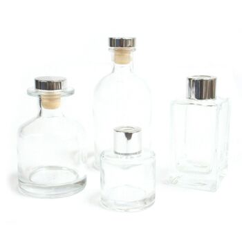 RDBot-16 - Flacon diffuseur à roseau rond de 50 ml - Transparent - Vendu en 6x unité/s par extérieur 5