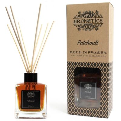 RDEO-04 - 200ml Patchouli Essential Oil Reed Diffuser - Sold in 1x unit/s per outer