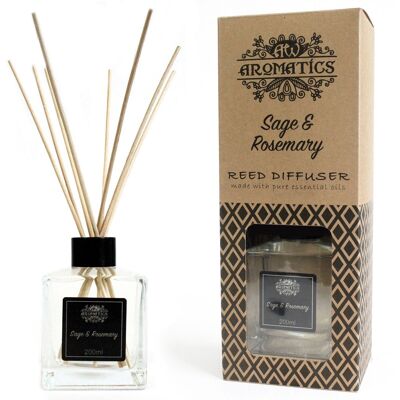 RDEO-07 - 200ml Sage & Rosemary Essential Oil Reed Diffuser - Sold in 1x unit/s per outer