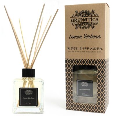 RDEO-09 - 200ml Lemon Verbena Essential Oil Reed Diffuser - Sold in 1x unit/s per outer