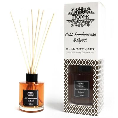 RDHF-12 - 120ml Reed Diffuser - Gold, Frankincense & Myrrh - Sold in 1x unit/s per outer