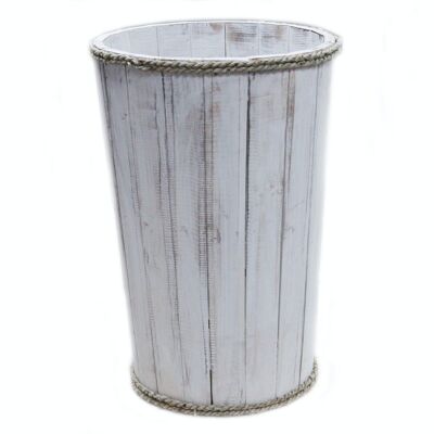 RDS-146 - Lrg Nautical Display Tub - Whitewash 45x32cm - Sold in 1x unit/s per outer