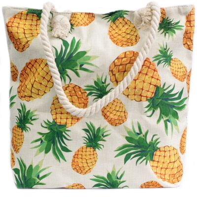 RHSB-11 - Borsa con manico in corda - Ananas - Venduto in 1x unità/i per esterno