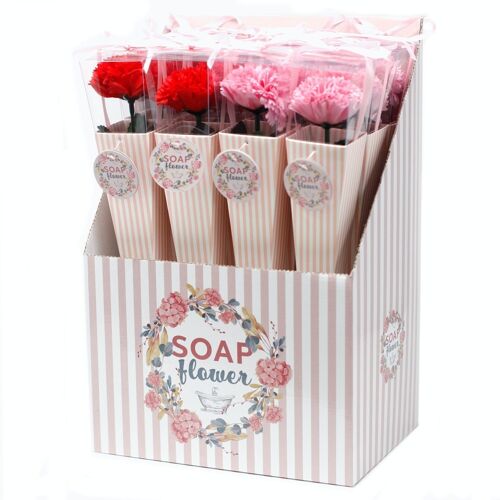 RRSF-03 - Soap Flower - Medium Carnation - Sold in 12x unit/s per outer