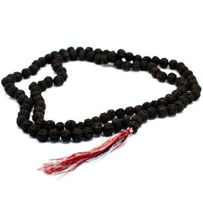 Rudr-01 - 108 Rudraksha Mala - Scuro - Venduto in unità 3x per esterno