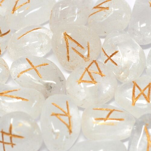 Rune-33 - Runes Stone Set in Pouch - Crystal - Sold in 1x unit/s per outer