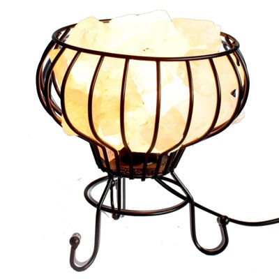 SaltFS-04 - Low Salt Rock Brazier, White Salt Chunks, Cable & Bulb - Sold in 1x unit/s per outer