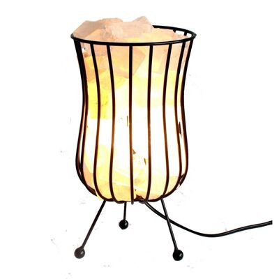 SaltFS-05 - Tall Salt Rock Brazier, White Salt Chunks, Cable & Bulb - Sold in 1x unit/s per outer