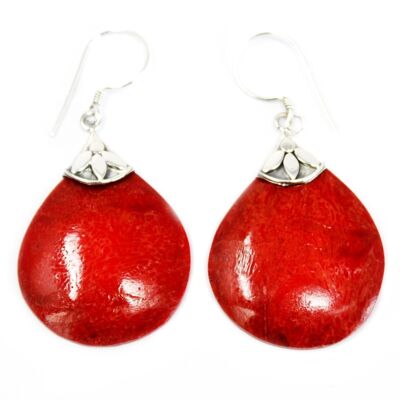 SEar-10 - Boucles d'oreilles en argent 925 - Gouttes boules - Vendu en 1x unité/s par extérieur