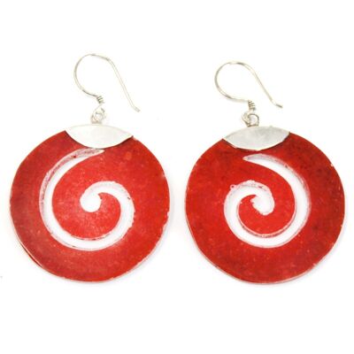 SEar-11 - 925 Silver Earrings - Scroll Design - Sold in 1x unit/s per outer