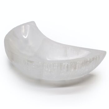 SelB-06 - Selenite Moon Bowl - 15cm - Vendu en 1x unité/s par extérieur 4