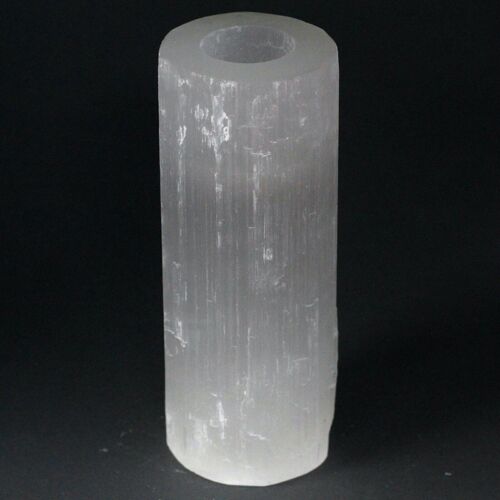 SelCH-05 - Selenite Cylinder Candle Holder - 20 cm - Sold in 1x unit/s per outer