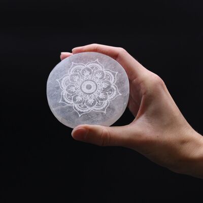 SelCP-02 - Small Charging Plate 8cm - Mandala Design - Sold in 1x unit/s per outer