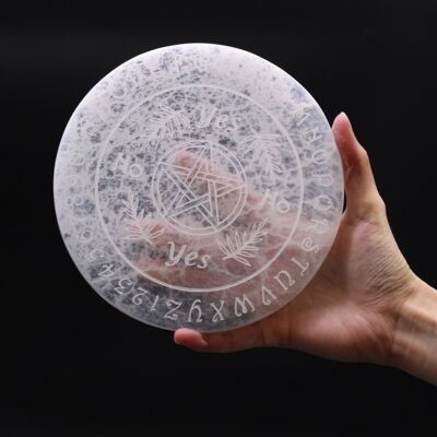 SelCP-09 - Large Charging Plate 18cm - Sacred Geometry - Sold in 1x unit/s per outer