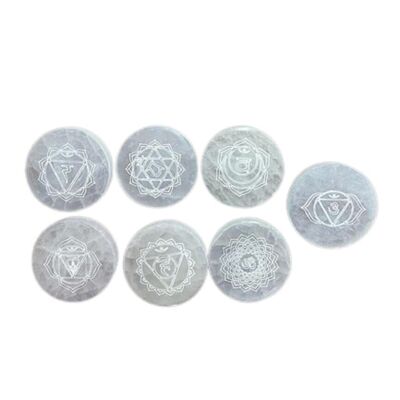 SelCP-12 - Chakra Set of 7 Charging Plates - Sold in 1x unit/s per outer