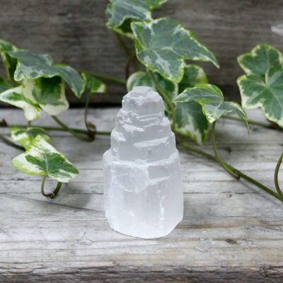 SelT-01 - Torre di selenite naturale - 5 cm - Venduto in 1x unità/i per esterno