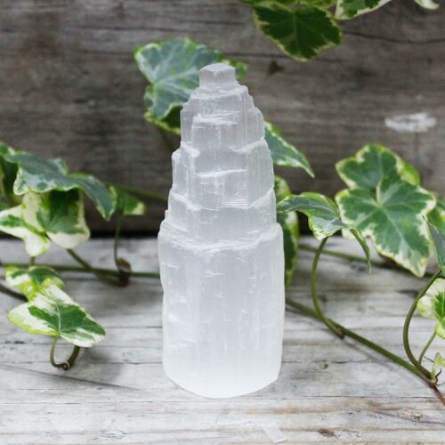 SelT-02 - Natural Selenite Tower - 10 cm - Sold in 1x unit/s per outer
