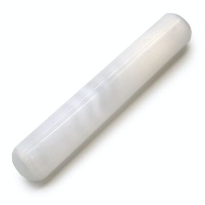 SelW-01 - Sélénite Baguette - 16 cm (Round Both Ends) - Vendu en 1x unité/s par extérieur