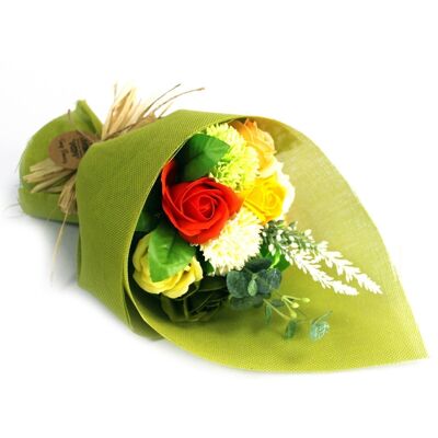 SFB-05 - Standing Soap Flower Bouquet - Green Yellow - Sold in 1x unit/s per outer