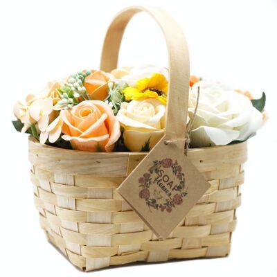 SFB-21 - Large Orange Bouquet in Wicker Basket - Sold in 1x unit/s per outer