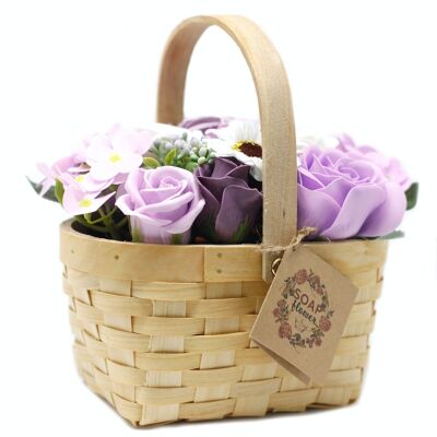 SFB-22 - Large Lilac Bouquet in Wicker Basket - Sold in 1x unit/s per outer