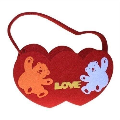 SFGB-05 - Spring Felt Gift Bags - Two Hearts Asst - Sold in 3x unit/s per outer