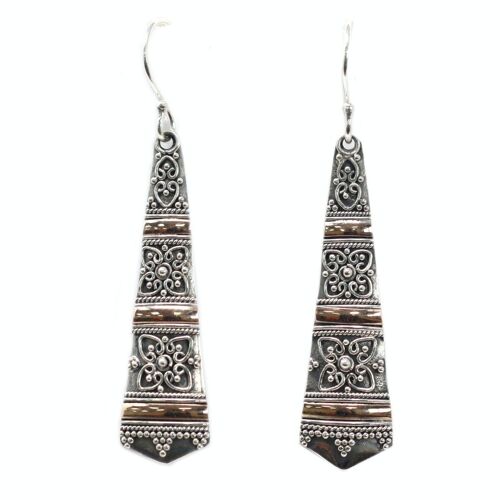 SGJ-01 - Silver & Gold Earring - Tribal Drops - Sold in 1x unit/s per outer