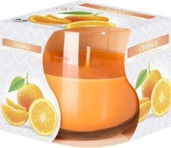SGJC-04 - Bougie parfumée en pot de verre - Orange - Vendu en 6x unité/s par extérieur