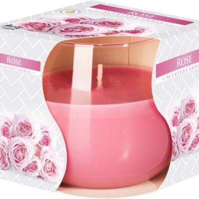 SGJC-07 - Bougie parfumée en pot de verre - Rose - Vendu en 6x unité/s par extérieur