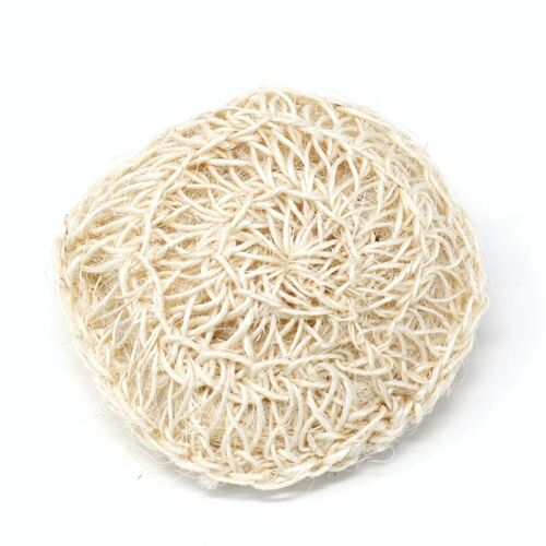 SisalS-05 - Sisal Sponge and Scrub - Soft Round Exfoliating Cushion - Sold in 6x unit/s per outer