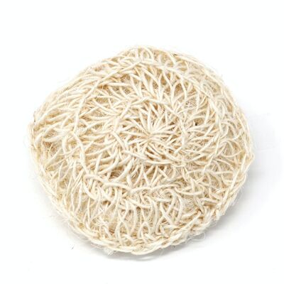 SisalS-05 - Éponge et gommage en sisal - Coussin exfoliant rond doux - Vendu en 6x unité/s par extérieur