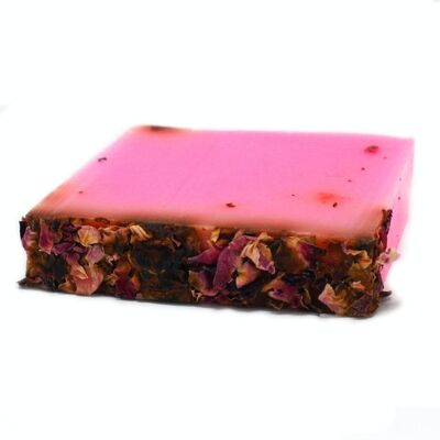 SLHCS-13 - Pan de Jabón Rebanado (13uds) - Rosa y Pétalos de Rosa - Vendido en 1x unidad/es por exterior