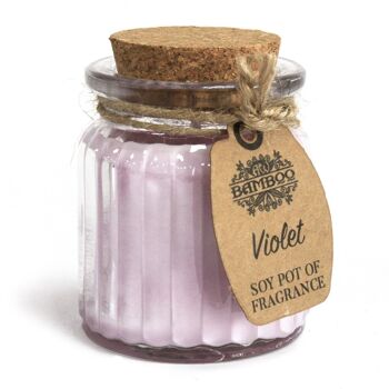 SoyP-04 - Pot de bougies parfumées au soja violet - Vendu en 6x unité/s par extérieur 1
