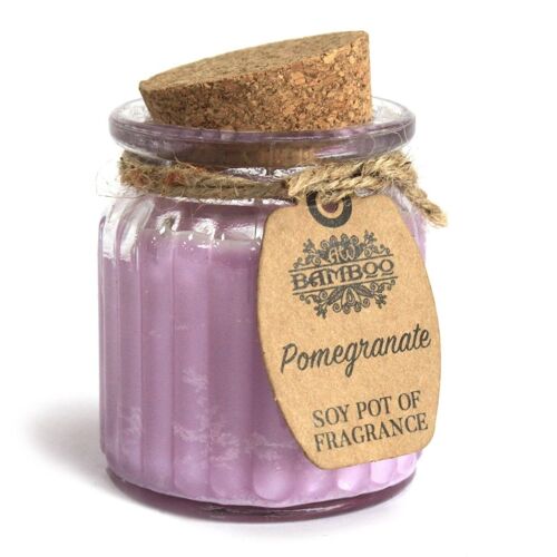 SoyP-09 - Pomegranate Soy Pot of Fragrance Candles - Sold in 6x unit/s per outer