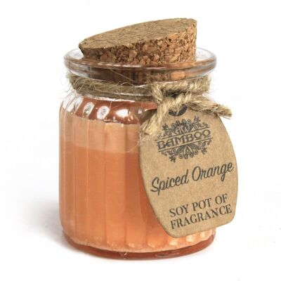 SoyP-14 - Velas aromáticas de tarro de soja naranja con especias - Se vende en 6x unidad/es por exterior