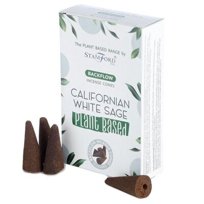 SPBBF-01 - Plant Based Backflow Incense Cones - Californian White Sage - Sold in 6x unit/s per outer