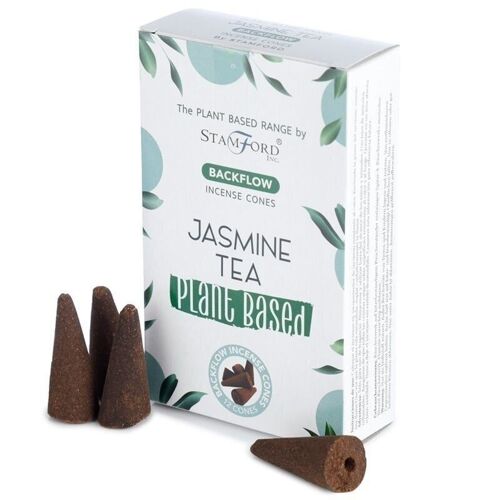 SPBBF-02 - Plant Based Backflow Incense Cones - Jasmine Tea - Sold in 6x unit/s per outer